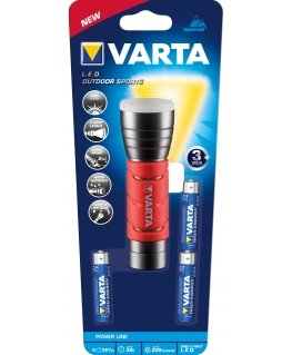 Varta 17627101421 Black, Red Hand flashlight LED