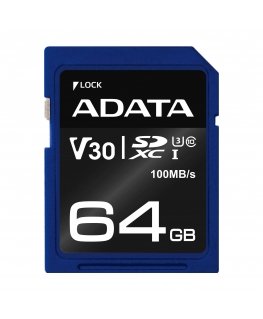 ADATA ASDX64GUI3V30S-R mälukaart 64 GB SDXC UHS-I Klass 10