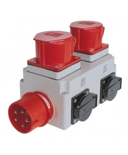 Holzmann ALA1_400V tehonjakeluyksikkö 2 AC-pistorasia(a) Musta, Harmaa, Punainen