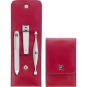 Travel set Zwilling Twinox - skórzane etui, 4 elements - Red