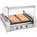 Royal Catering Roller grill with glass Roller grill with 11T Teflon rollers