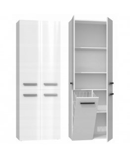 Topeshop NEL 1K DD BPOŁ bathroom storage cabinet White