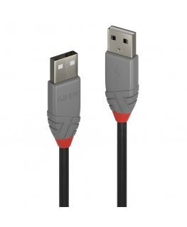 Lindy 36694 USB kabelis 3 m USB 2.0 USB A Melns, Pelēks