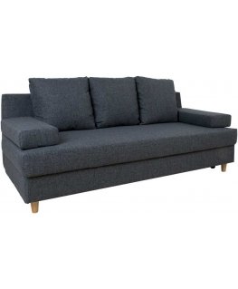 Sofa bed VELLA with storage box, dark gray