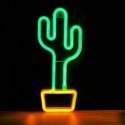 Forever Light Neon LED Light CACTUS orange green Bat + USB FLNEO2 Dekoratiivne valguskuju