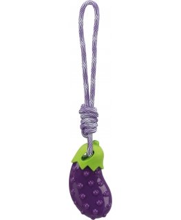 Trixie Eggplant on a rope, TPR, 13 cm/34 cm