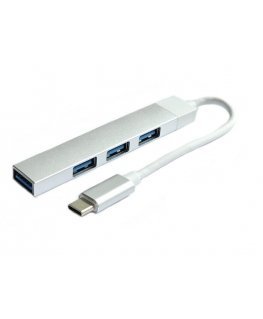 RoGer USB-C HUB 3xUSB2.0 / 1xUSB3.0 5Gbps / silver