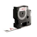 DYMO D1 -Standard Labels - Red on White - 19mm x 7m