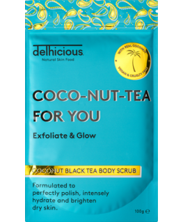 Delhicious Coco-Nut-Tea For You Coconut Black Tea Body Scrub - Tělový peeling