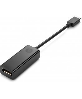 HP USB Type-C to DisplayPort Adapter USB ekrano adapteris Juoda