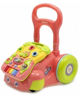 Baby Mix - mokomoji vaikštynė su žaislais | Rožinis