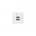 Lanberg AC-4545-2XUSB2.1-W socket-outlet 2x USB White