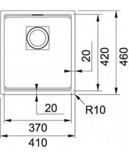 Granite sink Franke Kubus 2, KNG 110-37, Matt black