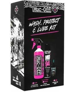Muc-Off Wash, Protect and Wet Lube -setti