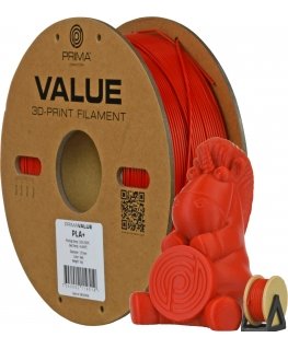 PrimaValue PLA+ filament for 3D printer, 1.75 mm, red