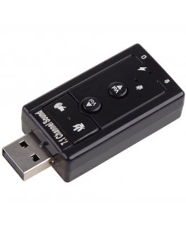 RoGer USB Audio card with microphone input / Virtual 7.1 / silver