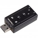 RoGer USB Audio card with microphone input / Virtual 7.1 / silver