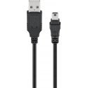 Goobay 50767 USB kabelis 1,8 m USB 2.0 USB A Mini-USB B Melns