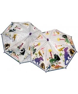 Floss&Rock Magic umbrella, Dinosaurs, transparent