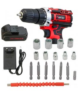 VERTEX screwdriver 21V /2x1.5Ah WALIZKA