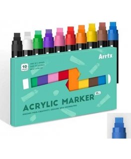 Acrylic markers - felt-tip pens ARRTX Jumbo, 10 colors