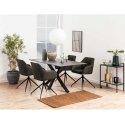 Steel Brenda dining chair with armrests Base steel matt black