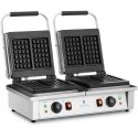 Royal Catering Waffle maker rectangular double for 4 Belgian waffles 2 x 2000 W