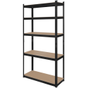 Metal warehouse shelf 180x90x40 black Rebel