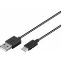 Goobay 59122 USB kabelis 2 m USB 2.0 USB A USB C Melns