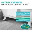 Beldray LA032647LGRYUFFEU7 Antibac Chevron Memory Foam Bath Mat