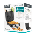 TEESA waffle maker, 4 waffles, 1600W, stainless steel, power adjustment