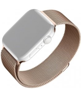 Fixed älykellon mesh-ranneke, Apple Watch 38 / 40 / 41 mm, ruusukulta
