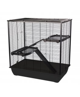 INTER-ZOO Frodo + Plastic Black - cage for a hamster