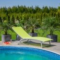 Summer 5-position beach bed, lime PATIO