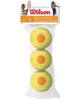 Wilson Starter Orange tennisepall, 3 tükki