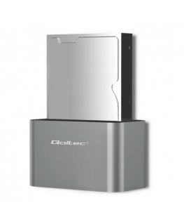 Qoltec 50315 saugojimo diskų prijungimo stotis USB 3.2 Gen 1 (3.1 Gen 1) Type-A Sidabras