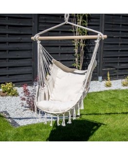 Krzesło Brazilian with cushions 100 x 90 cm ecru PATIO