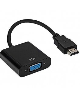 RoGer Adapter to Transfer HDMI to VGA (+Audio) Black