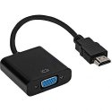 RoGer Adapter to Transfer HDMI to VGA (+Audio) Black