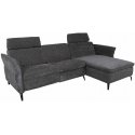Corner sofa DAYTON RC, electric recliner, dark gray