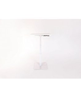 Elfen Ergodesk Single single-legged table top frame, white