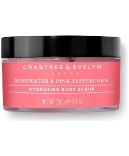 Crabtree & Evelyn, Rosewater & Rožinė Peppercorn, Hydrating, Body Scrub, 220 g