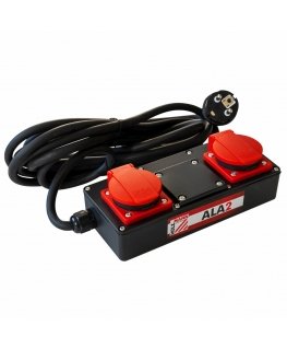 Holzmann ALA2_230V power distribution unit (PDU) 2 AC outlet(s) Black, Red