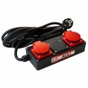 Holzmann ALA2_230V power distribution unit (PDU) 2 AC outlet(s) Black, Red