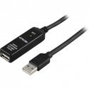 Deltaco USB 2.0 Extension Cable, 20m USB-kaapeli USB A musta