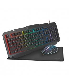 LogiLink ID0185 tastatūra Pele iekļauta Speļu USB QWERTY Angļu Melns