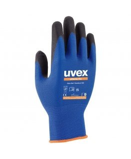 Uvex 6002710 protective handwear Workshop gloves Anthracite, Blue Elastane, Polyamide 1 pc(s)