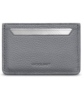 Woolnut Leather Card Holder, gray