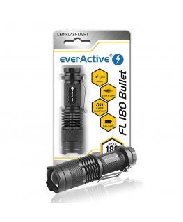 Everactive FL180 taskulamppu musta Käsikokoinen taskulamppu LED