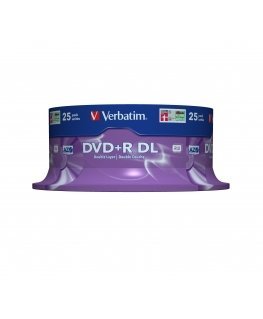 Verbatim DVD+R Double Layer 8x Matt Silver 25pk Spindle 8,5 GB DVD+R DL 25 pcs